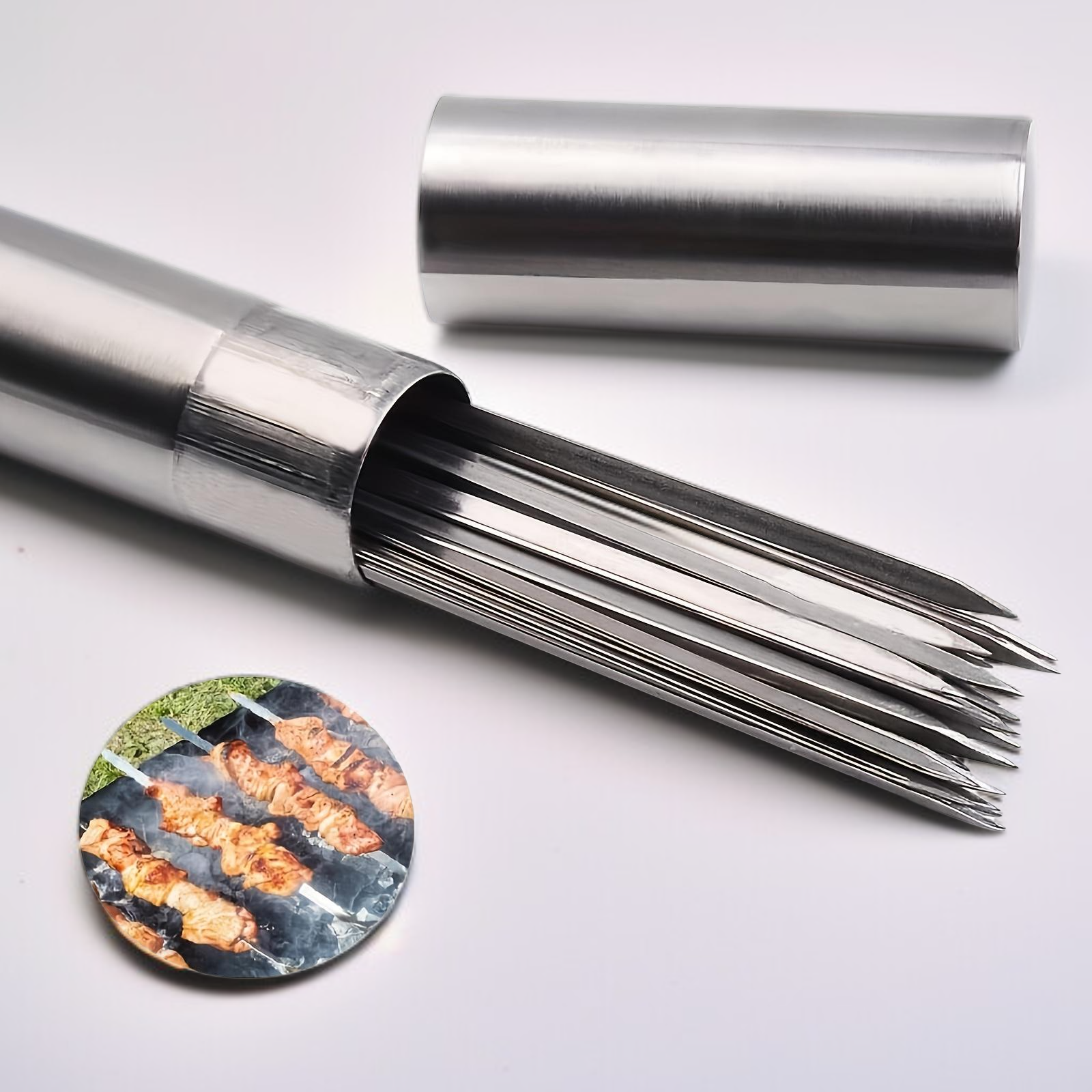 不銹鋼燒烤簽筒家用