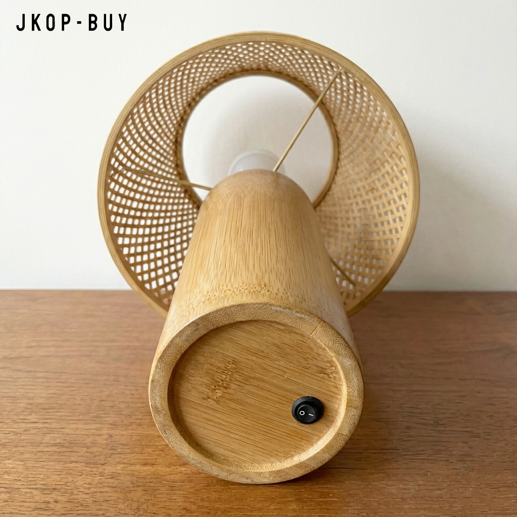 Lampe de table écologique en bambou pour salon