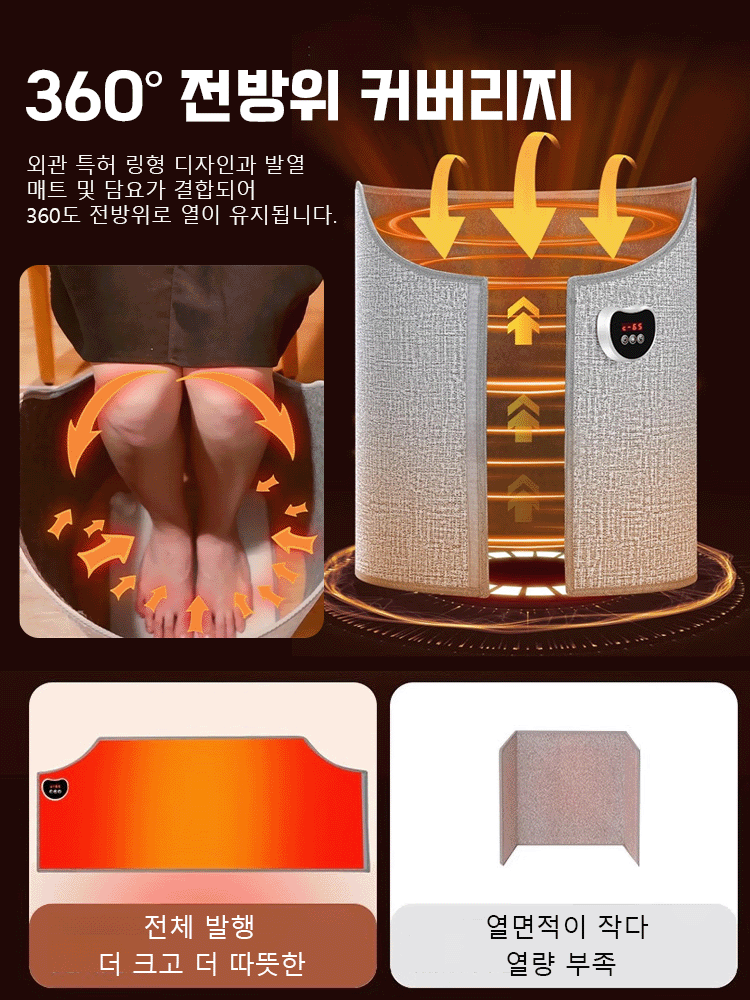 【70도 땀이 날 정도로 뜨거운】그래핀 발난로
