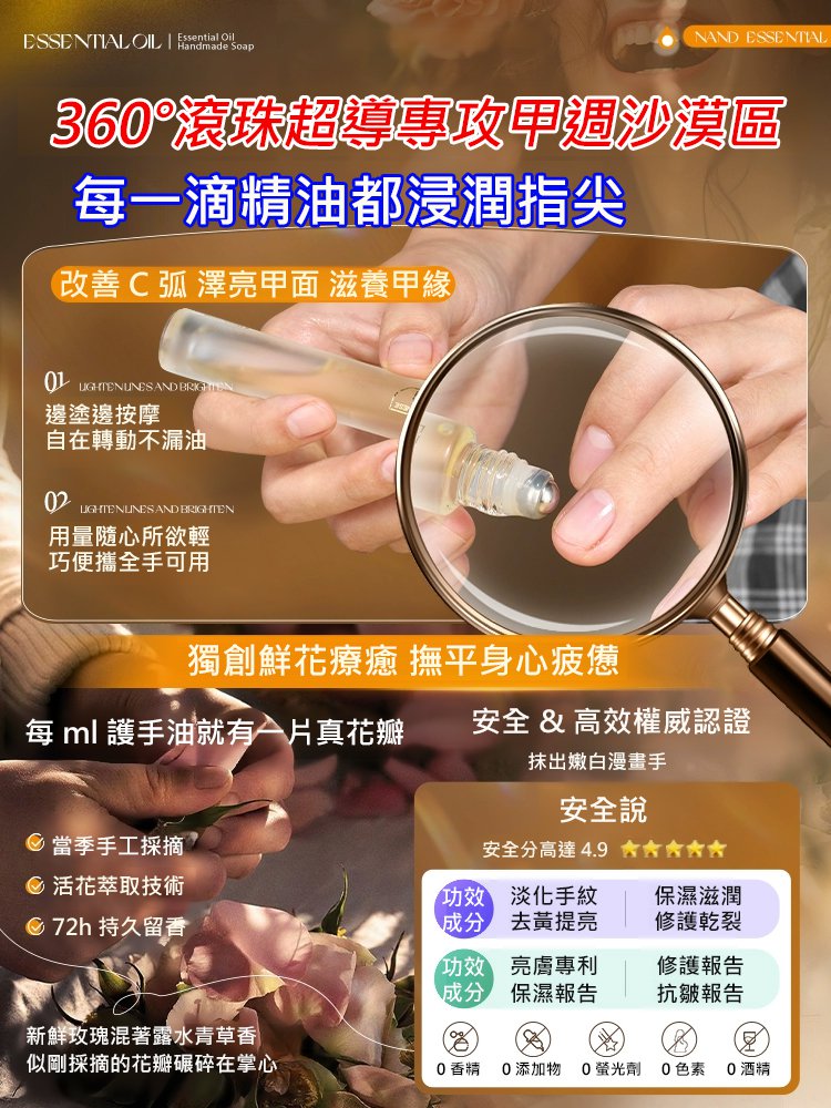 【醫美級嫩白淡紋】手部精華油