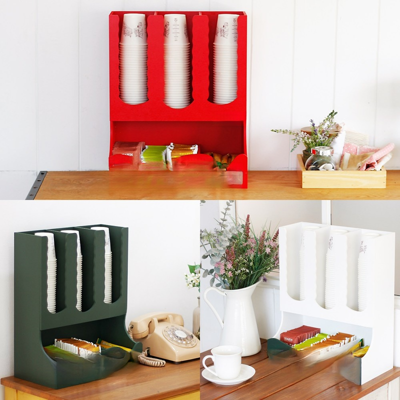 다용도 티백 커피 종이컵 수납함 사무실용