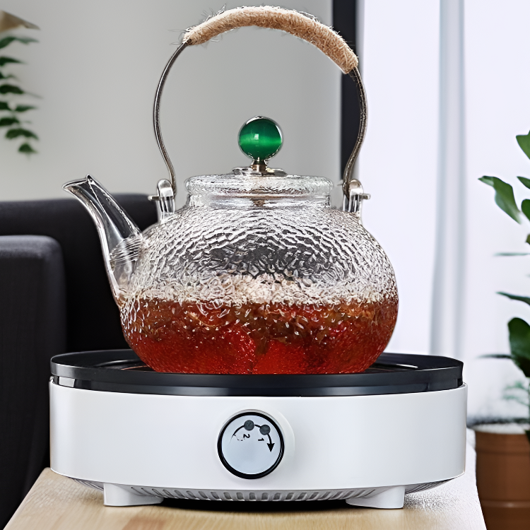 Teapot made of borosilicate glass