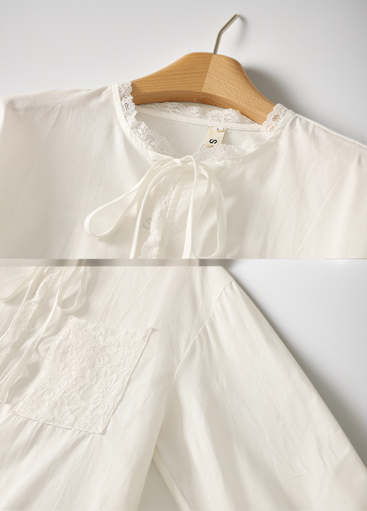 트렌디한 디자인의 레이스 셔츠