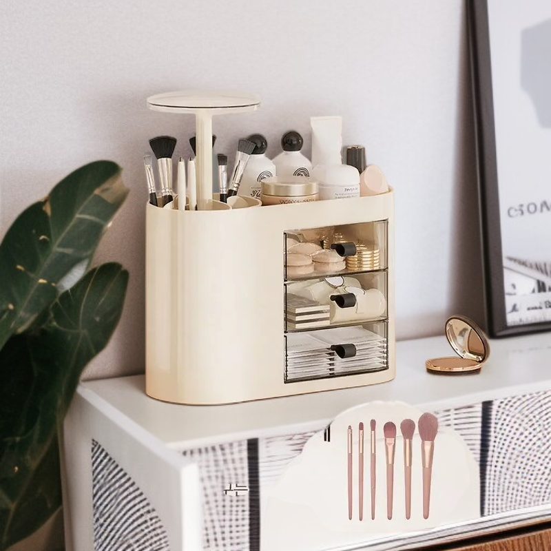 Large capacity cosmetic organizer for home use