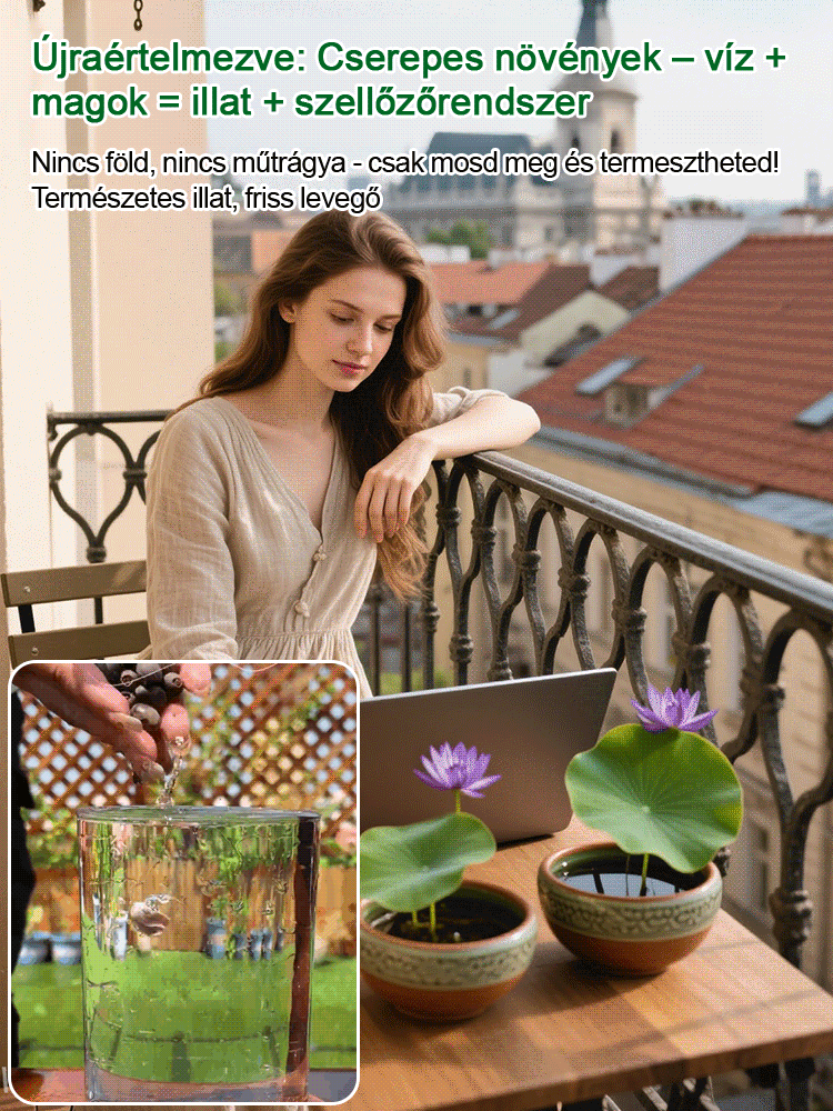 Prosperující s vodou! Přírodní čistička vzduchu! Rozkvetlý dům s voňavým hydroponickým lotusem