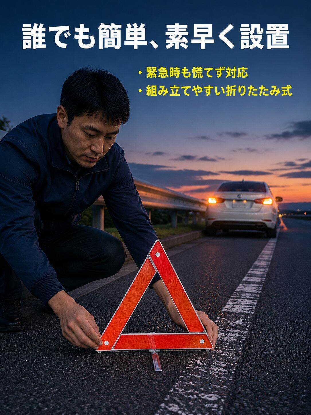 自動車警告三角板 国家標準モデル