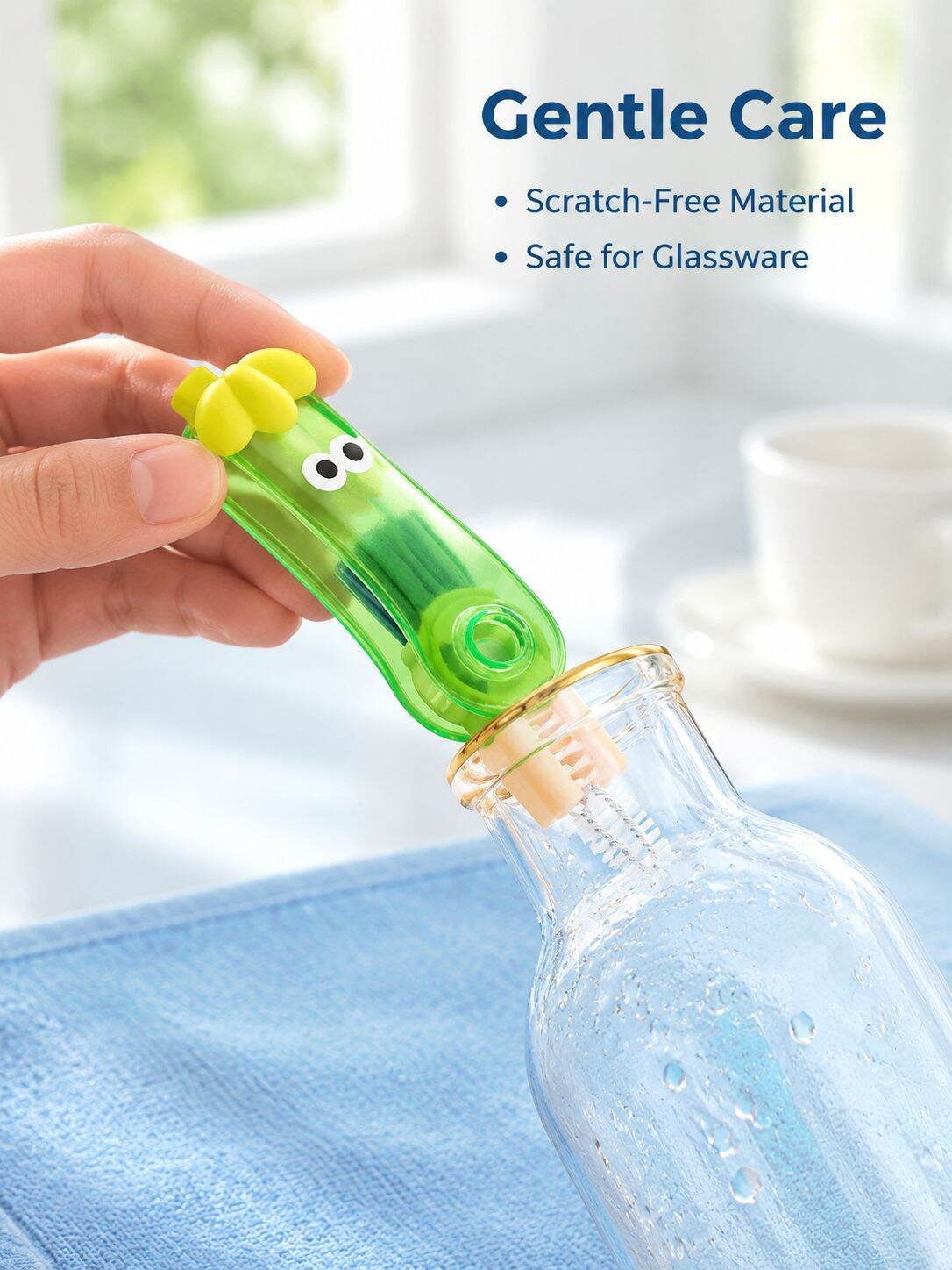 Multifunctional Eggplant Cup Lid Cleaning Brush