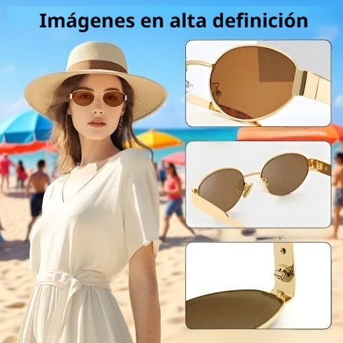Gafas de sol pequeñas de estilo retro francés