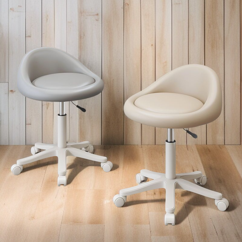 Taburete de maquillaje color crema para dormitorio, estilo celebridad de internet
