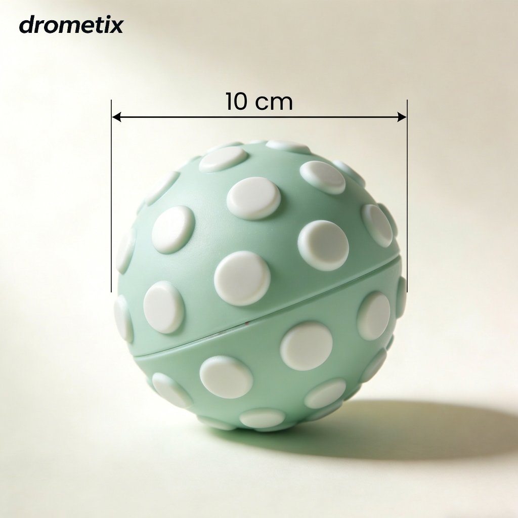 고양이가 장난감 공을 만지는 장면