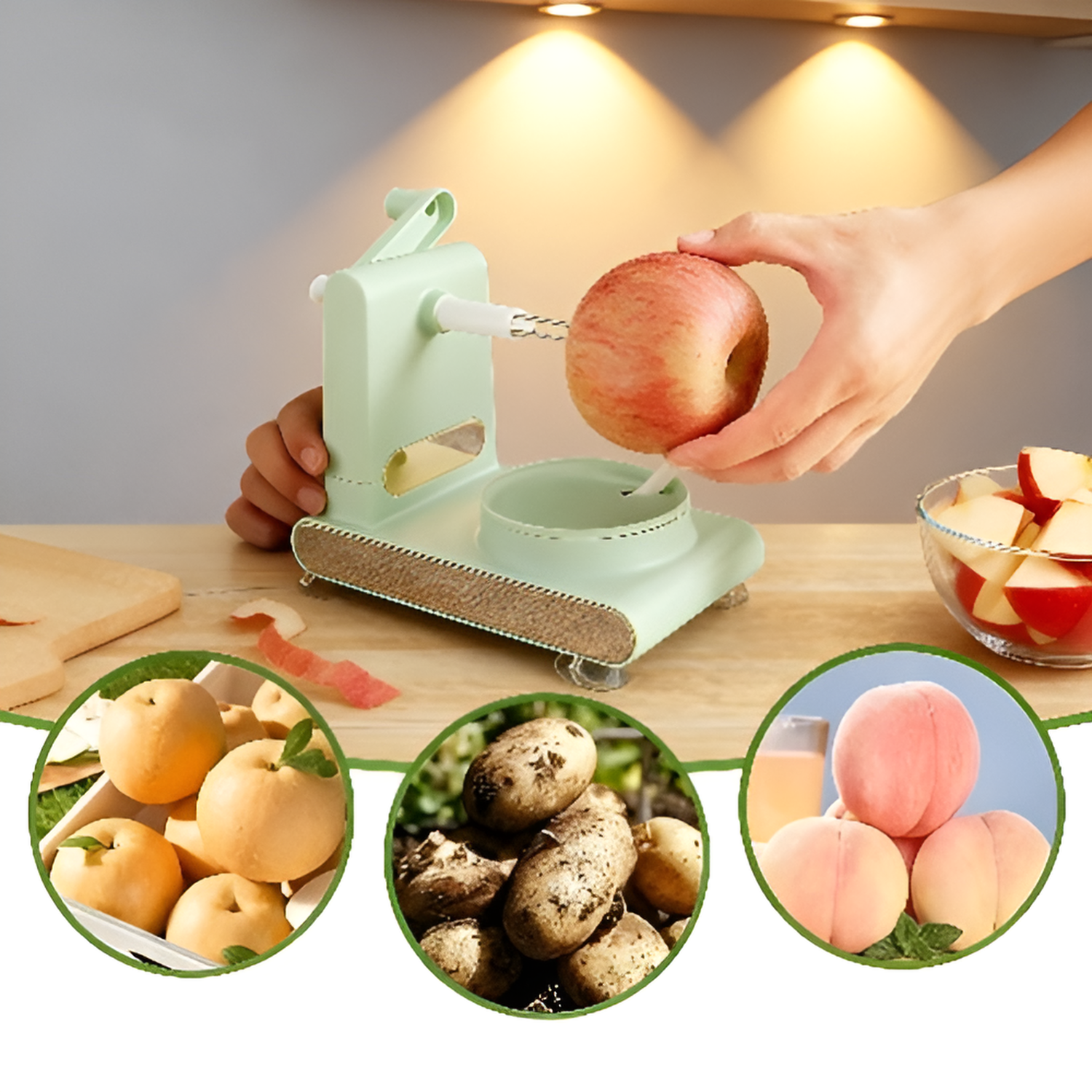 Szybka, ręczna obieraczka do jabłek