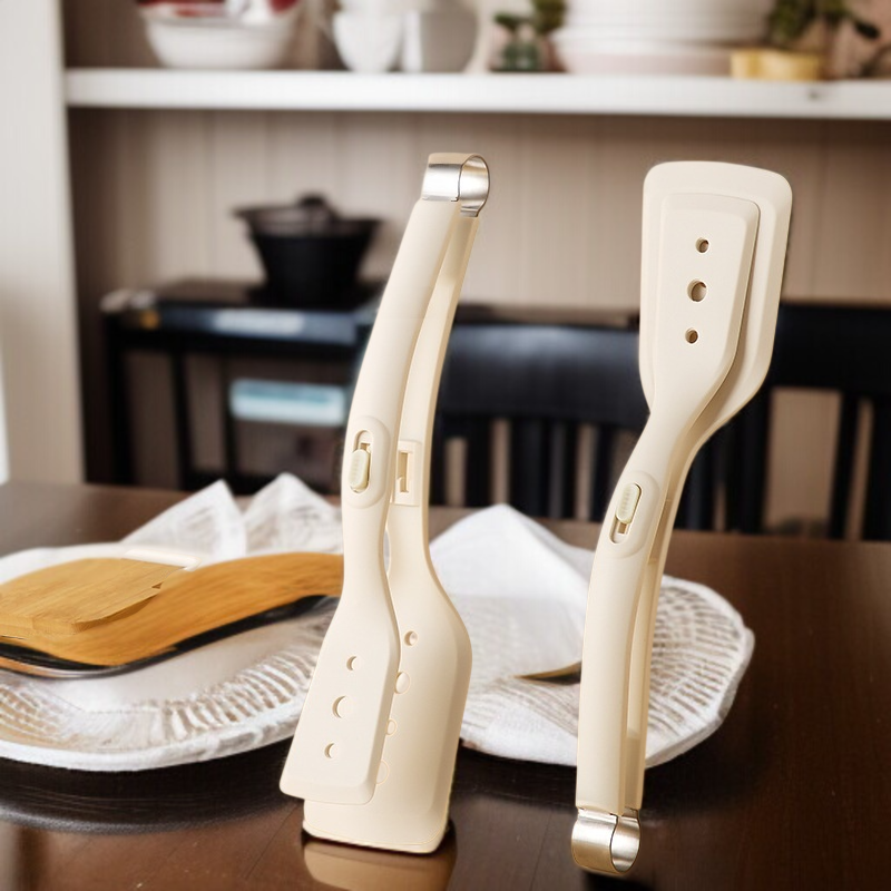 家庭用キッチン用品 スパチュラクリップ、フライパン用スパチュラクリップ、ピザ用スパチュラ、フライパン用スパチュラ、火傷防止用キッチン用品、高温耐性シャベルフードクリップ