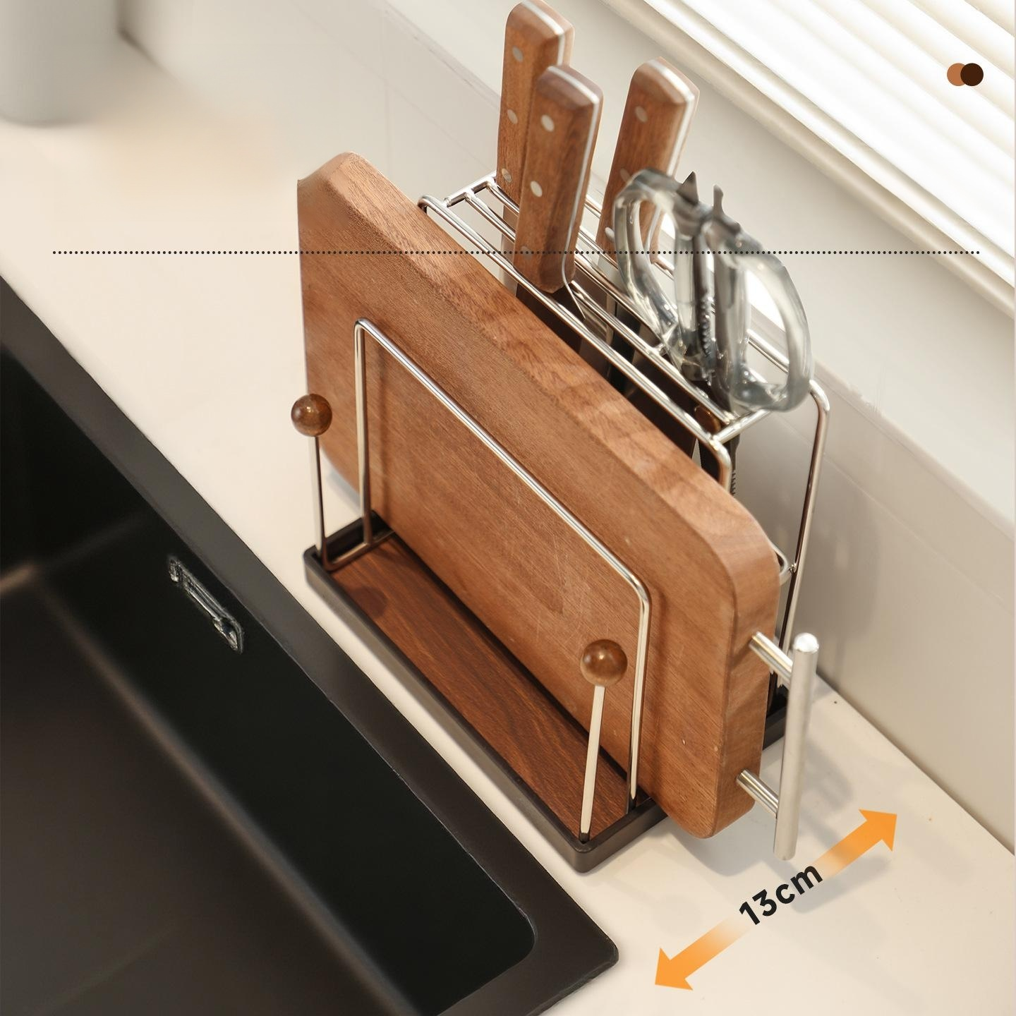 Kitchen knife holder and storage rack multifunctional