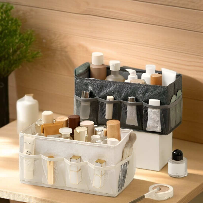 純色カチオンデスクトップ雑貨収納ボックス化粧品ジュエリー収納折りたたみメッシュボックス