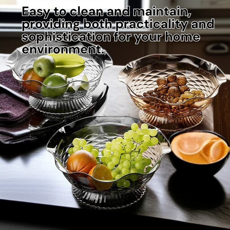 Light Luxury Rotating High-Foot Fruit Plate for Living Room Coffee Table