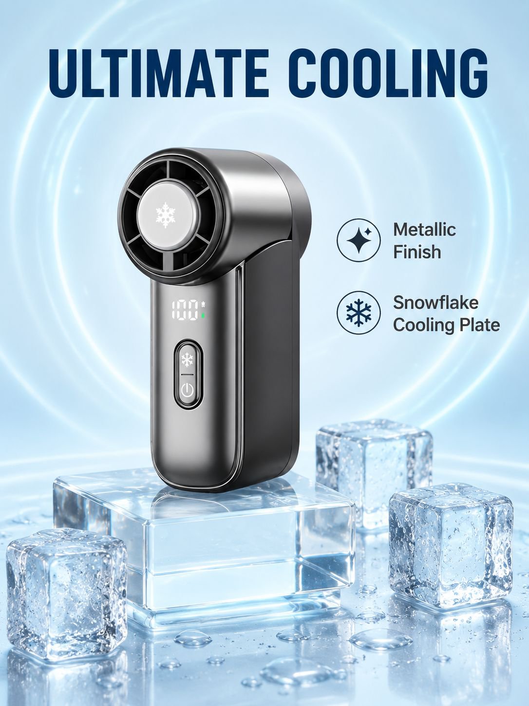 Cooling fan with stepless speed control and rechargeable outdoor portable high-speed handheld fan