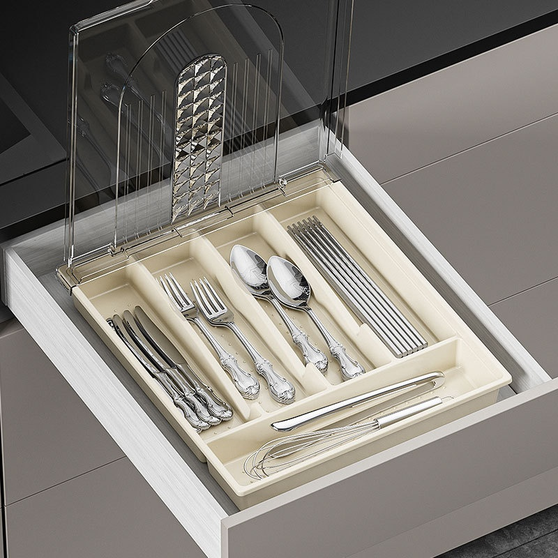 家用刀叉勺帶蓋防塵收納盒