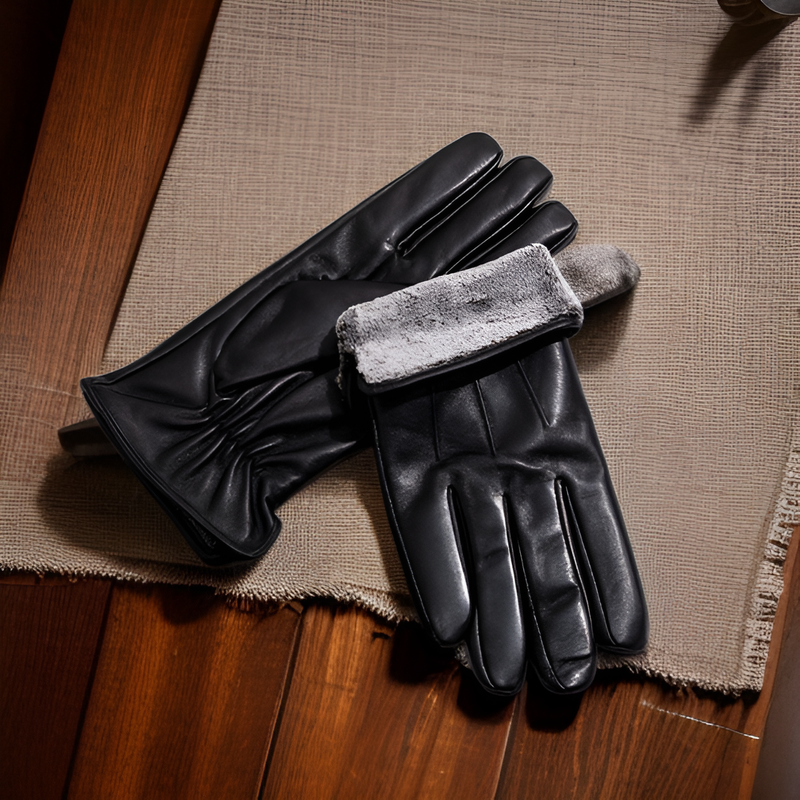 남성용 천연 양가죽 장갑