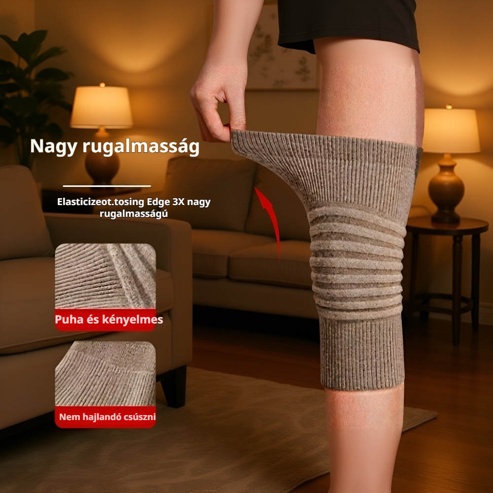 Téli gyapjú térdvédő melegítő