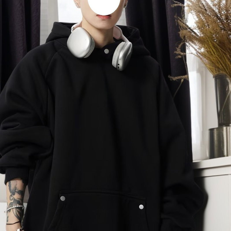 ハイストリートブランドゆったり刺繍フーディー カップル秋万能アメリカンヘビーウェイトアウター