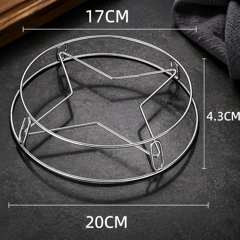 Grille vapeur en acier inoxydable résistant à la chaleur, support de casserole double usage