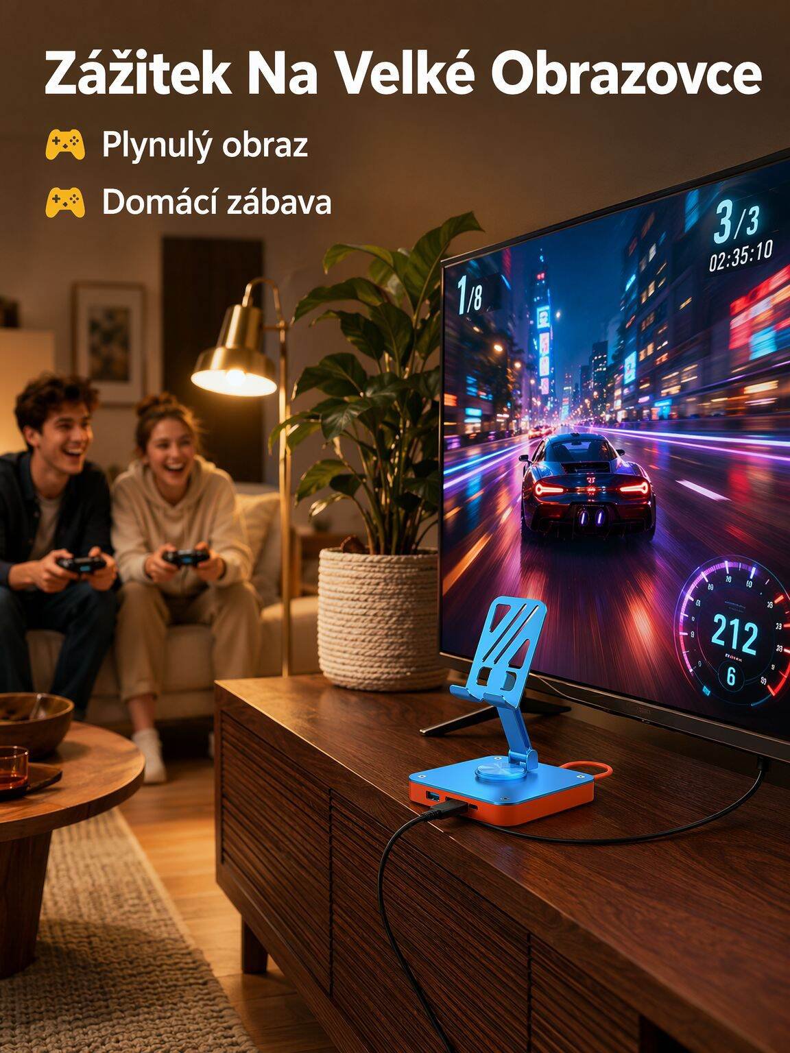 Multifunkční otočný držák pro video konvertor, výsuvný, přenosný, domácí použití