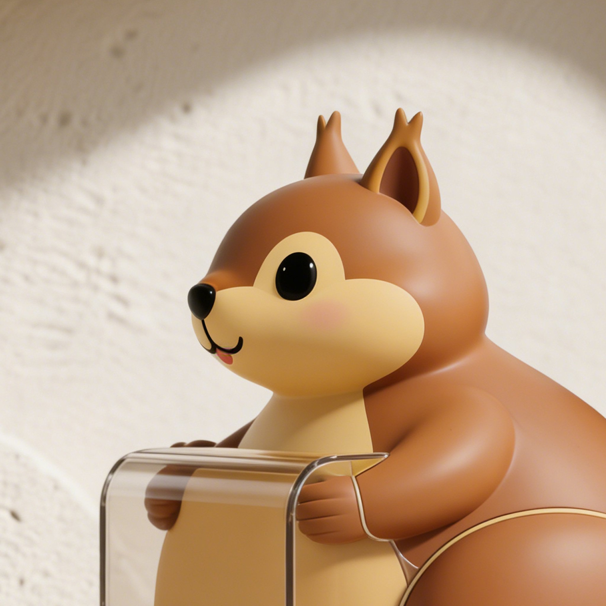 เครื่องจ่ายกระดาษโน้ตพลาสติกรูปกระรอก