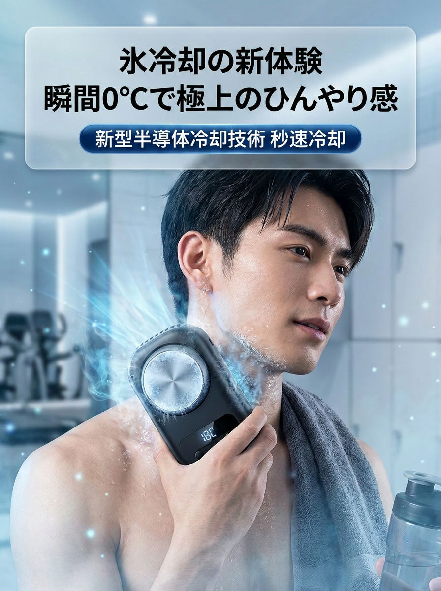 アウトドア用ひんやり腰掛けファン
