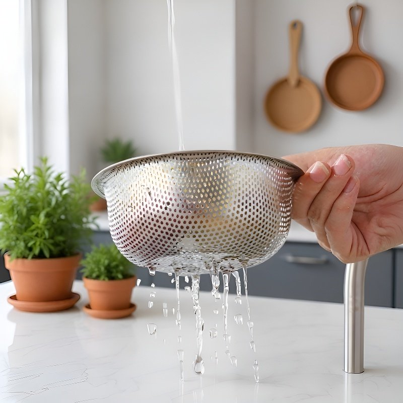 سلة تصريف على شكل بجعة لحوض المطبخ