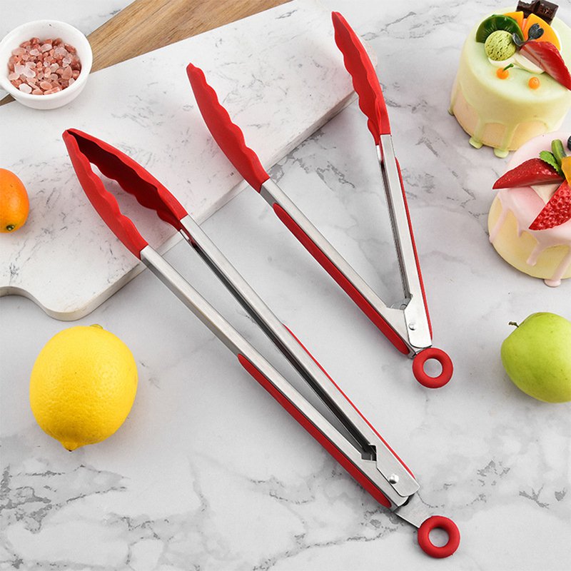 Silicone food tongs