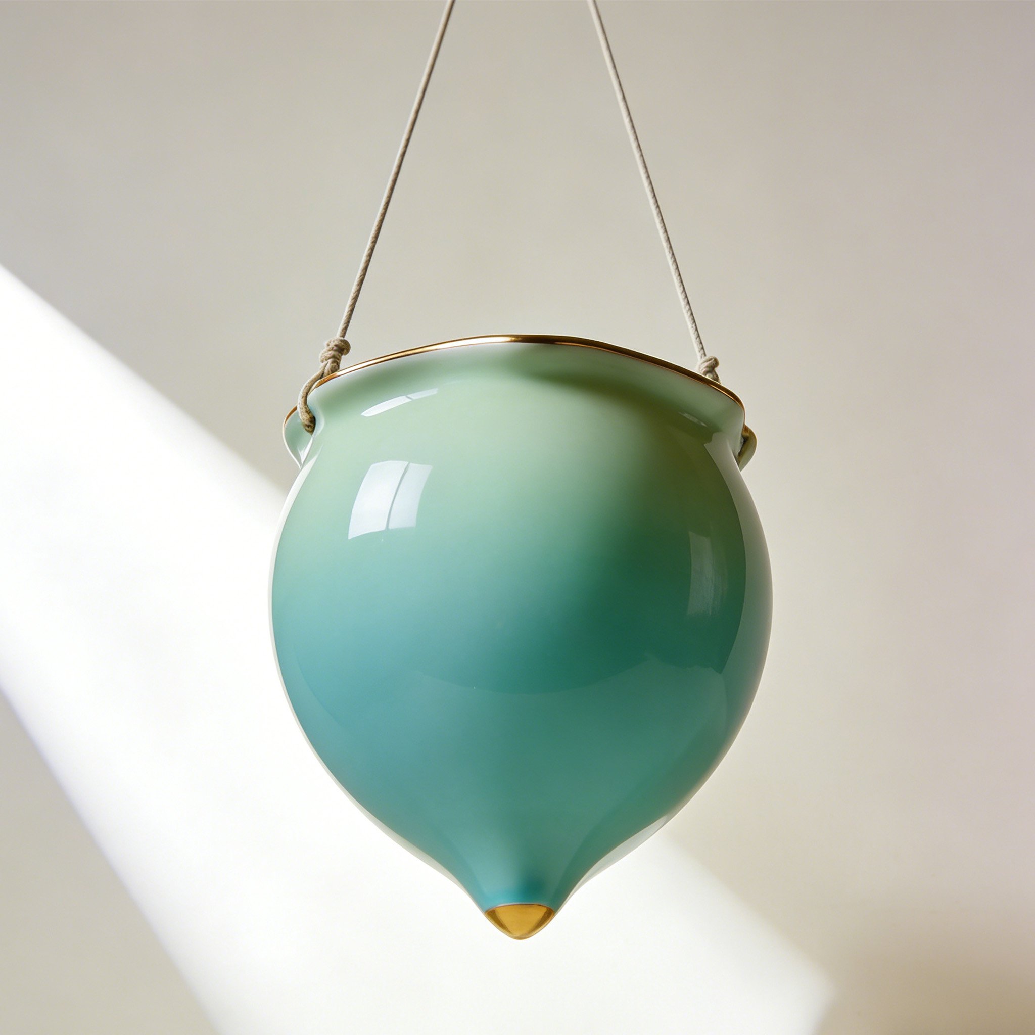 Juego de 2 macetas colgantes de cerámica