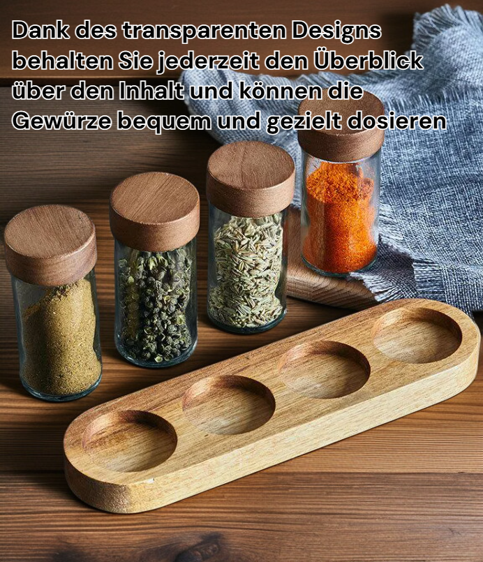 Japanisches rundes Gewürzglas aus hochwertigem Glas