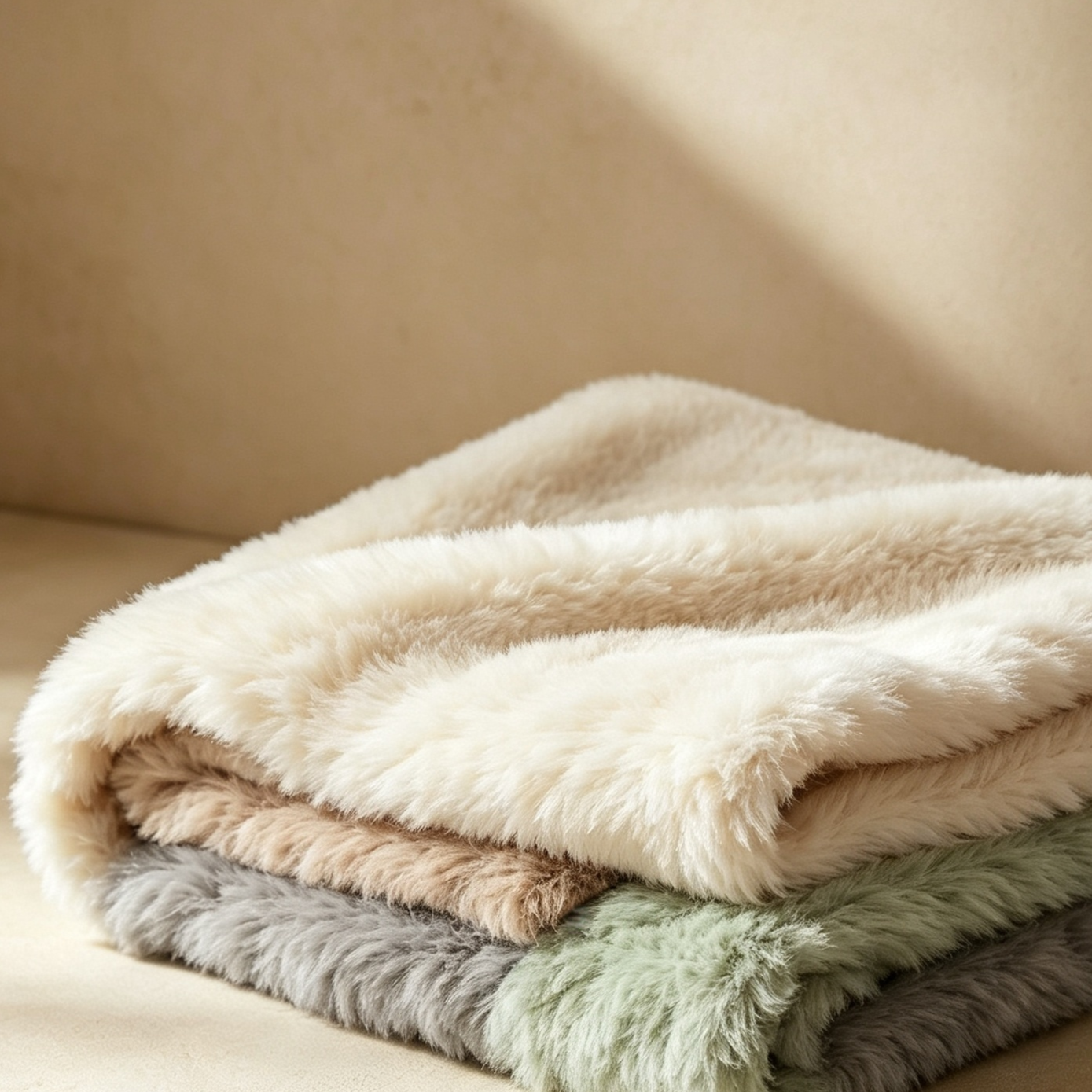 Ultra-soft plush blanket draped over a sofa
