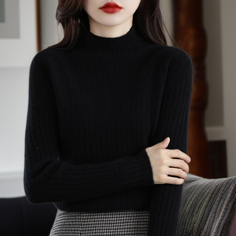 단색 캐주얼 니트웨어