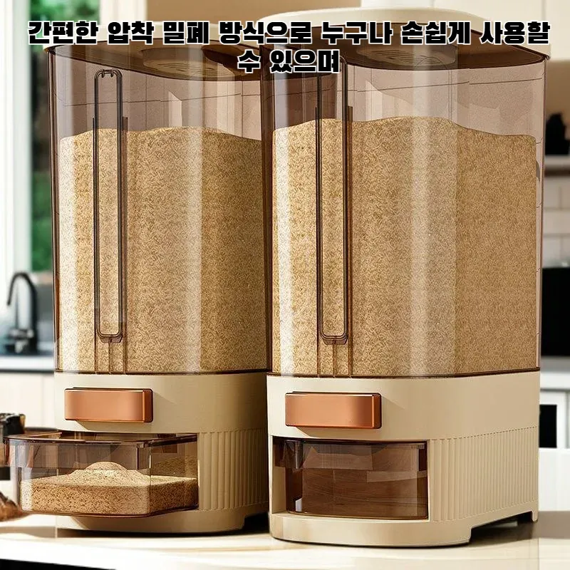 방충 및 방습 밀폐 압착 장치 쌀통 제품 사진