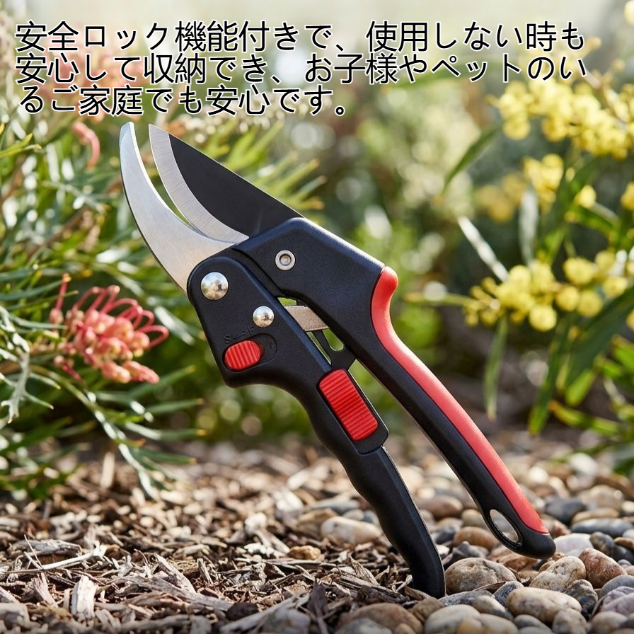 調節可能な剪定ばさみの全体画像