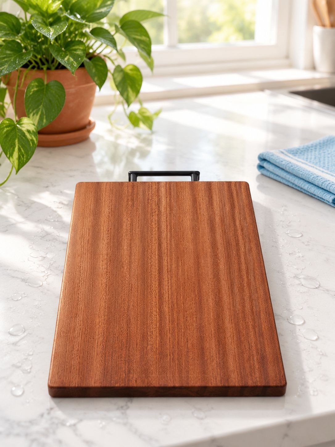 Tabla de cocina de ébano para picar alimentos