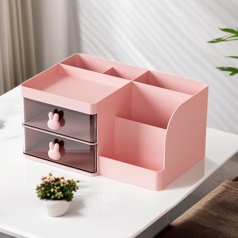 카툰 다중 칸 데스크탑 수납함