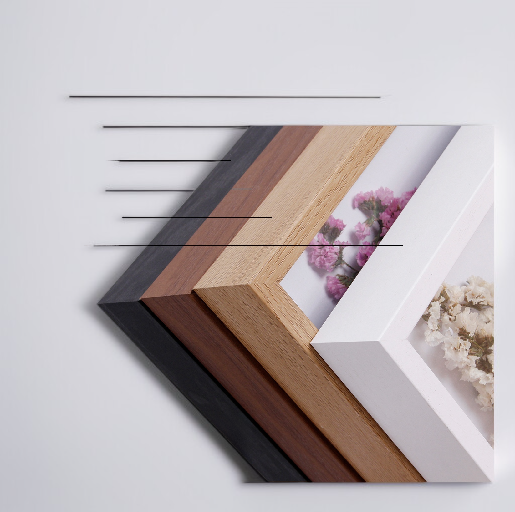 相框擺台立體中空乾燥花diy手工擺飾展示盒