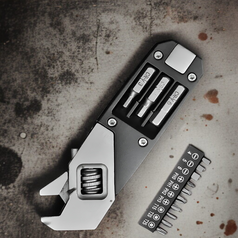 多機能モンキーレンチ 折りたたみ式六角レンチ ネジ付き多機能レンチ