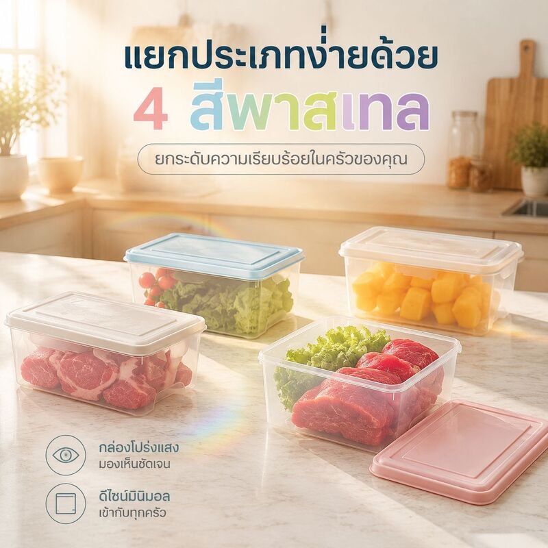 กล่องข้าวสำหรับแช่แข็งและแช่เย็น 10 ชิ้น สีเขียว เบอร์ 3 ยี่ห้อซิลิคุก