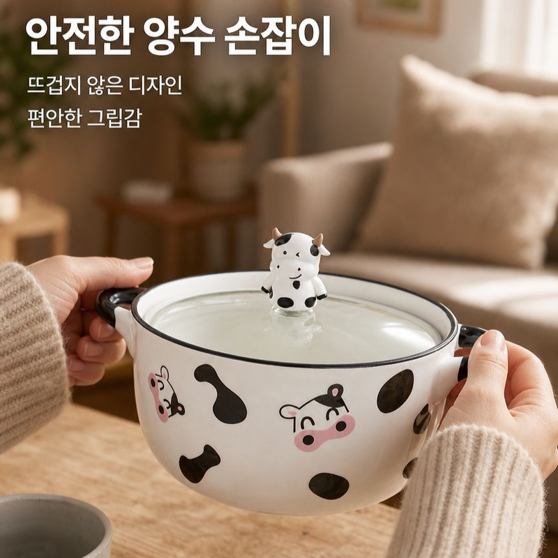 소 세라믹 인스턴트 라면 그릇