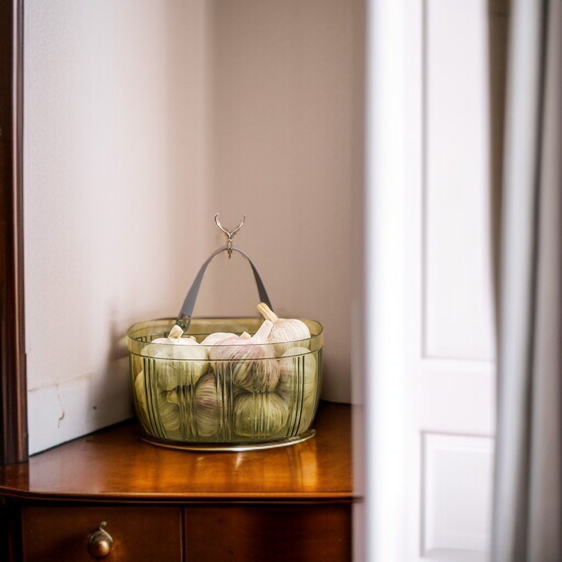 주방 벽걸이 야채 바구니 선반 파 마늘 수납 바구니 파 생강 마늘 수납 선반 바구니