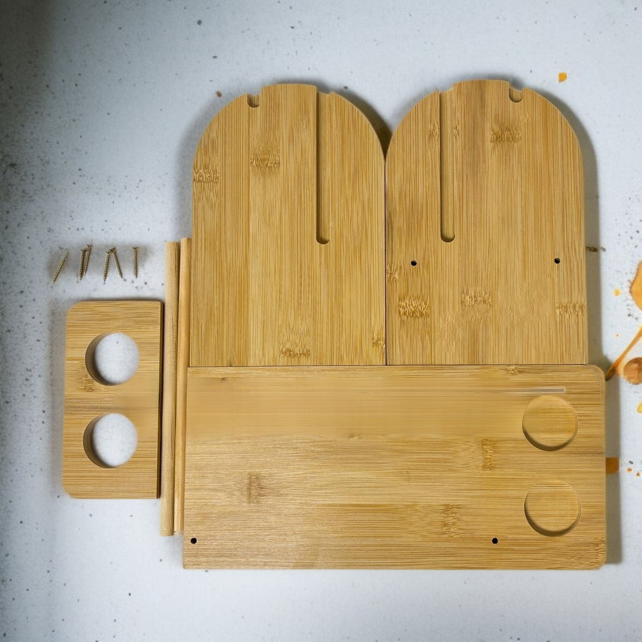 나무 크로셰 뜨개질 실꽂이