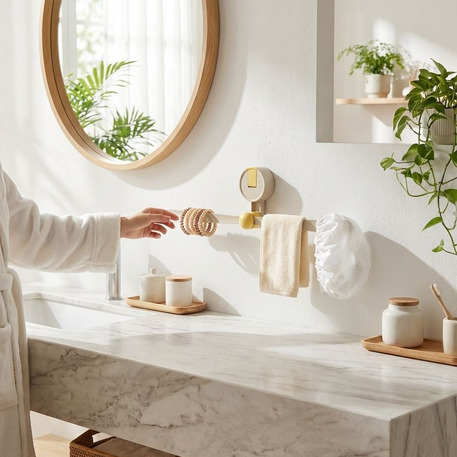 Removable suction cup hanger for apartments and rentals