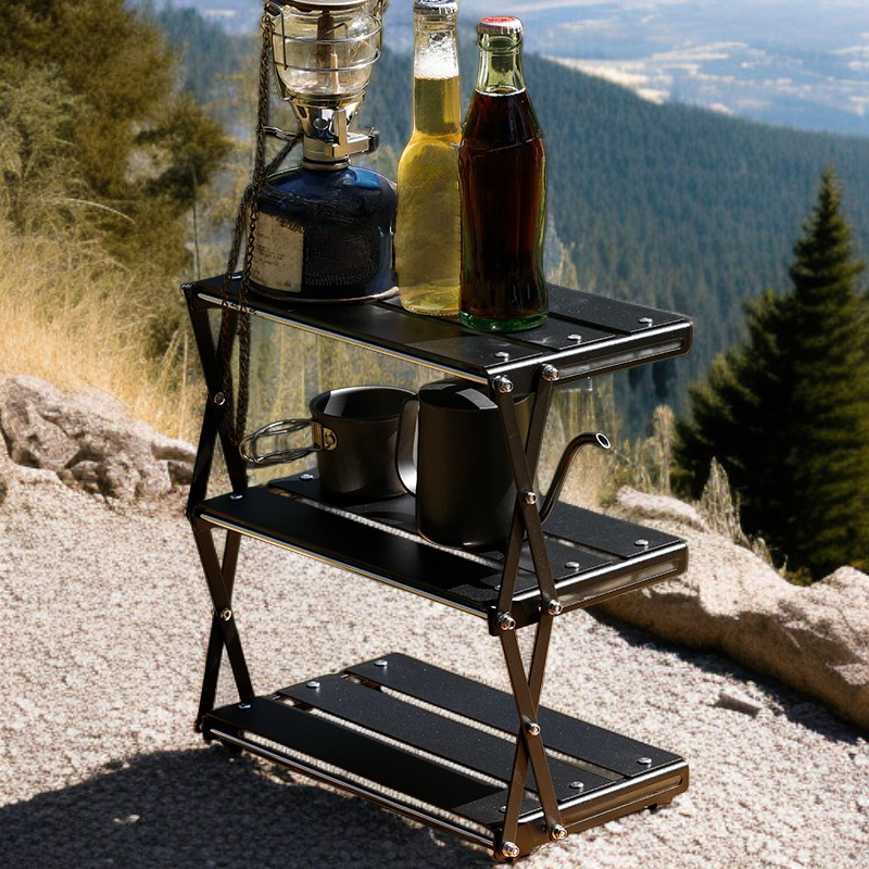 Multi-Layer Aluminum Kitchen Spice Organizer Shelf