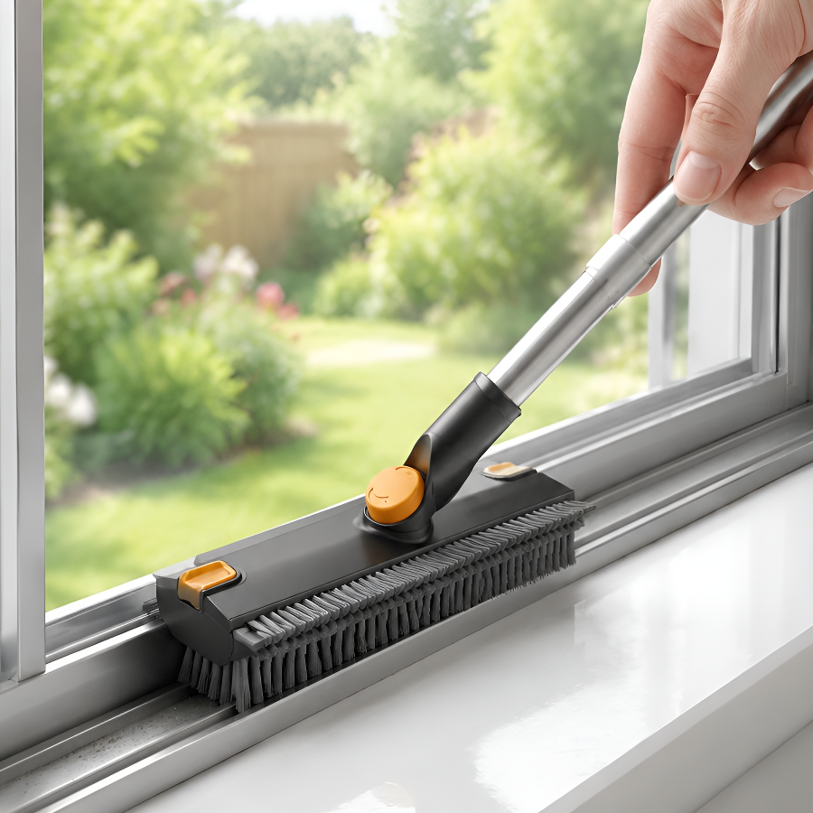 360° Rotating V-Shaped Tile Gap Brush with Stiff Bristles