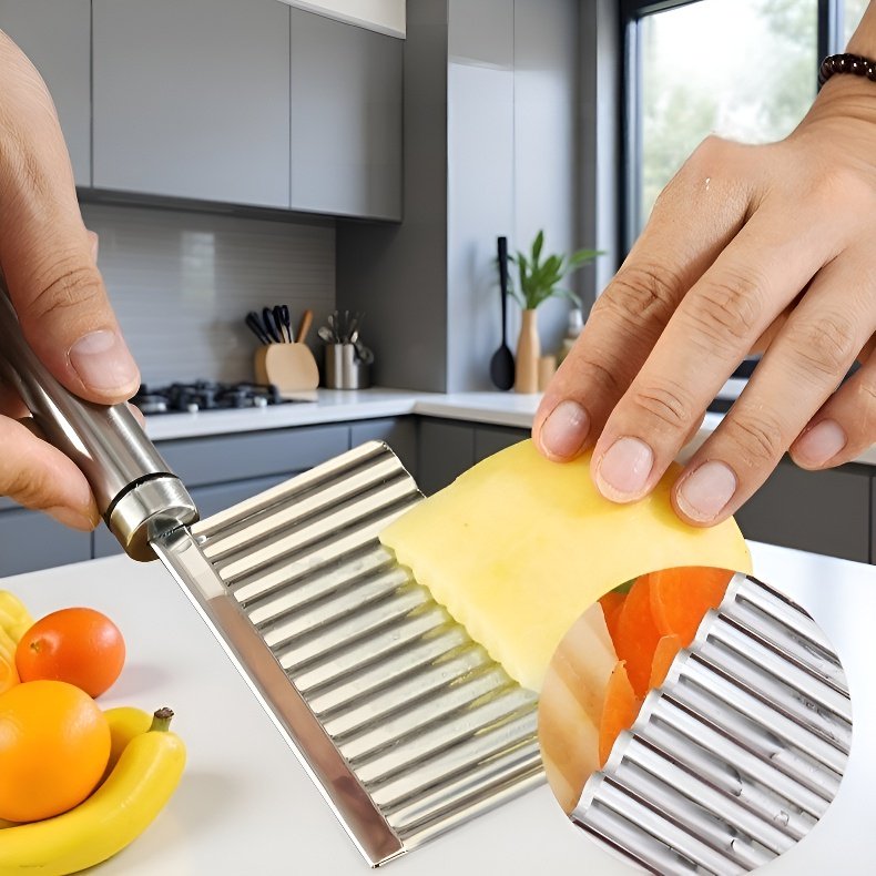 French fry knife wavy knife