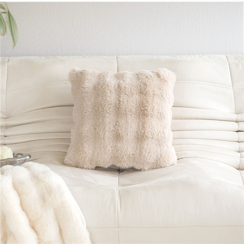 Plush Pillow Covers Pillow Covers Solid Color Plush Bedroom Bubble Plush