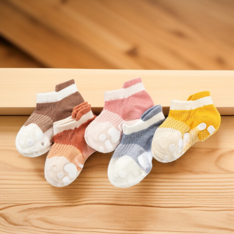女童彩色棉質短襪